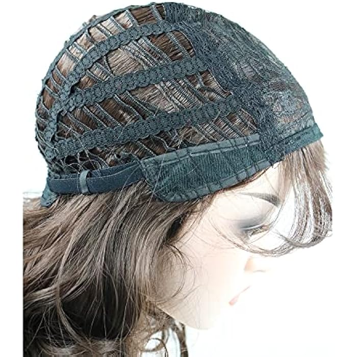 DILLARDS Seinwigs 16’’ Short Synthetic Curly Wavy With Flat Bangs Hair Replacement Wigs For Black Women With Wig Cap And Comb（Sh#6 Chestnut Brown） - Image 3